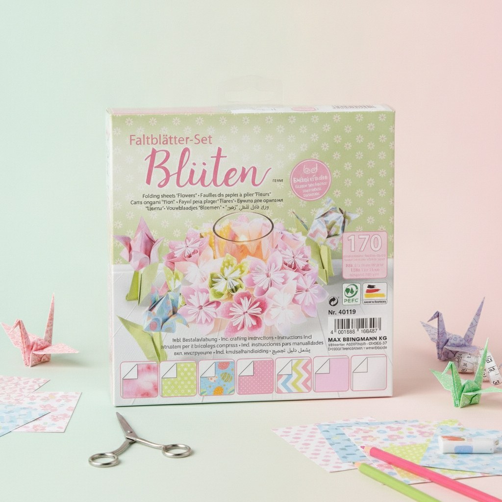 Faltblätter-Set Blüten 170Blatt sortiert - Kidis Art