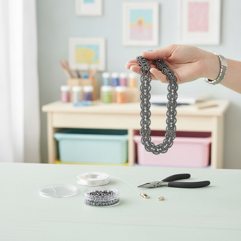 Farfalle 6,5mm hematite 17g - Kidis Art