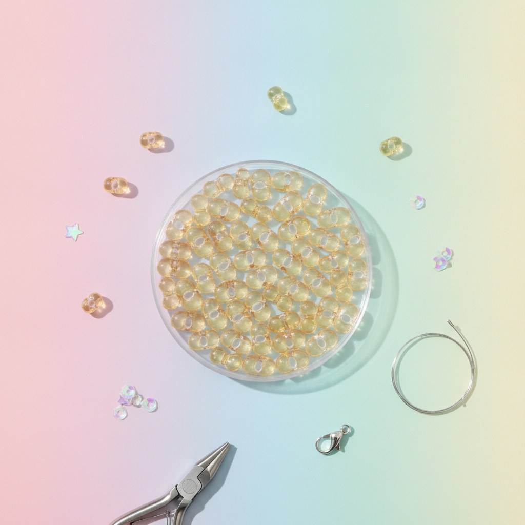 Farfalle 6,5mm Silbereinzug braun 17g - Kidis Art