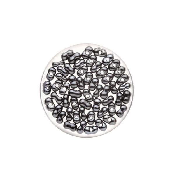 Farfalle 6,5mm hematite 17g - Kidis Art