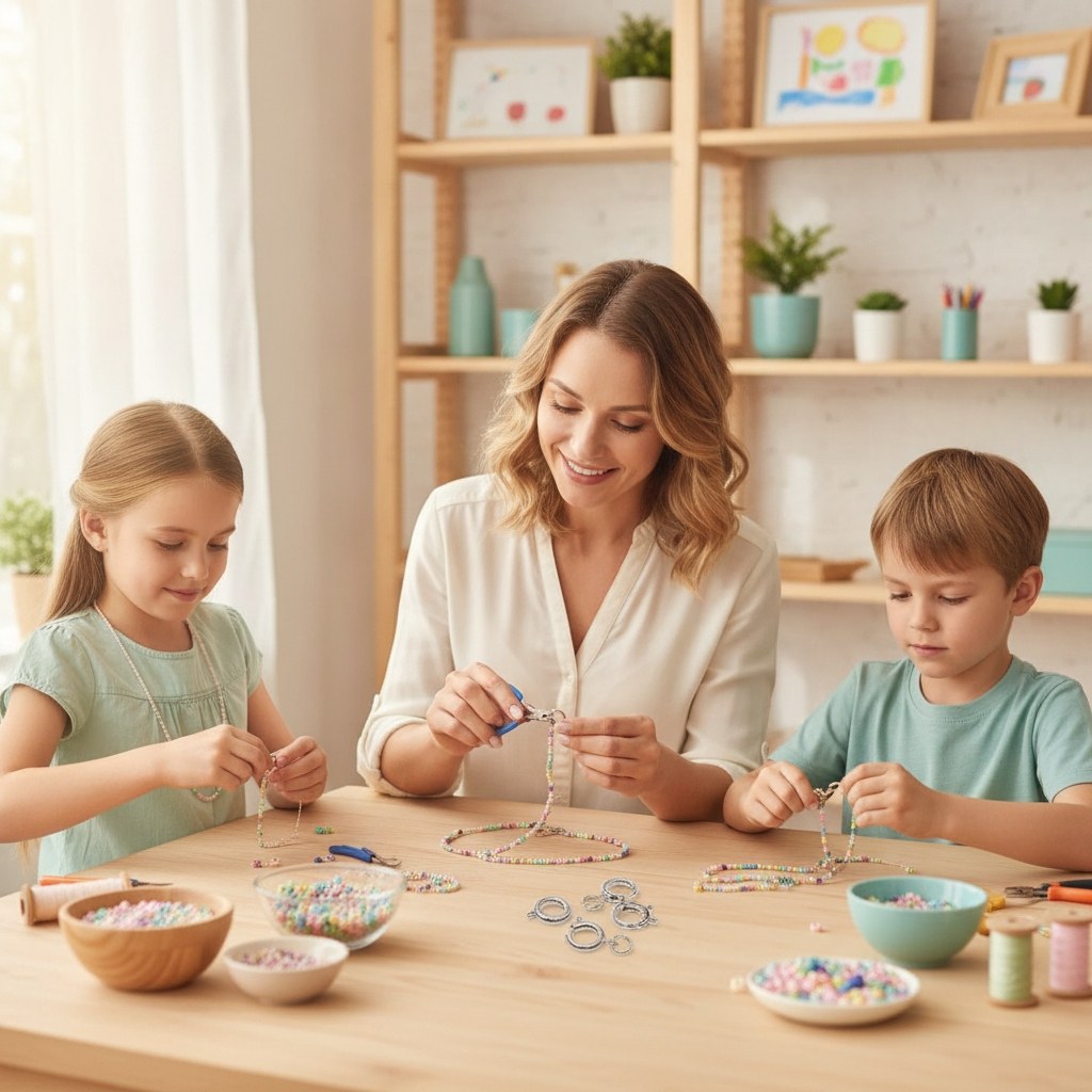 Federring mit Ring 5St, 9mm silberfarben - Kidis Art