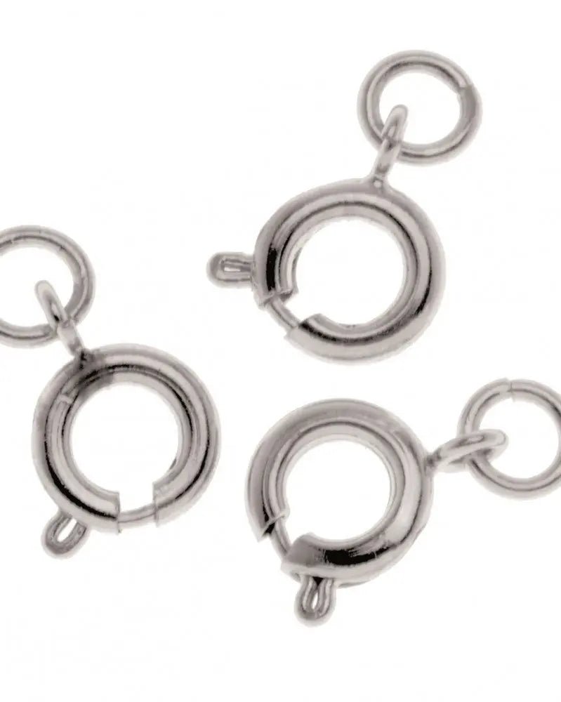 Federring mit Ring 5St, 9mm silberfarben - Kidis Art