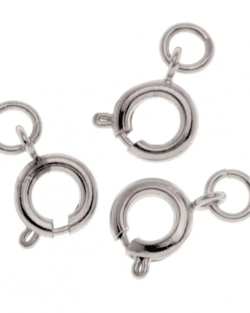 Federring mit Ring 5St, 9mm silberfarben - Kidis Art