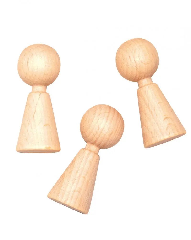 Figur Kegel Buche 20x50mm 3St - Kidis Art