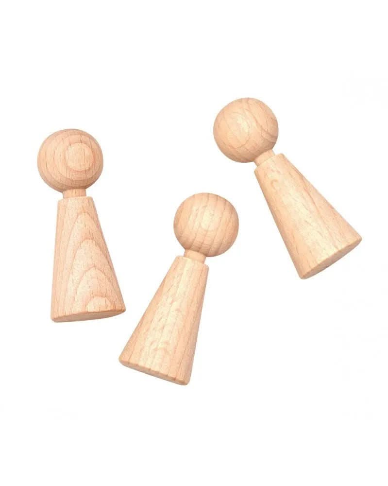 Figur Kegel Buche 23x60mm 3St - Kidis Art