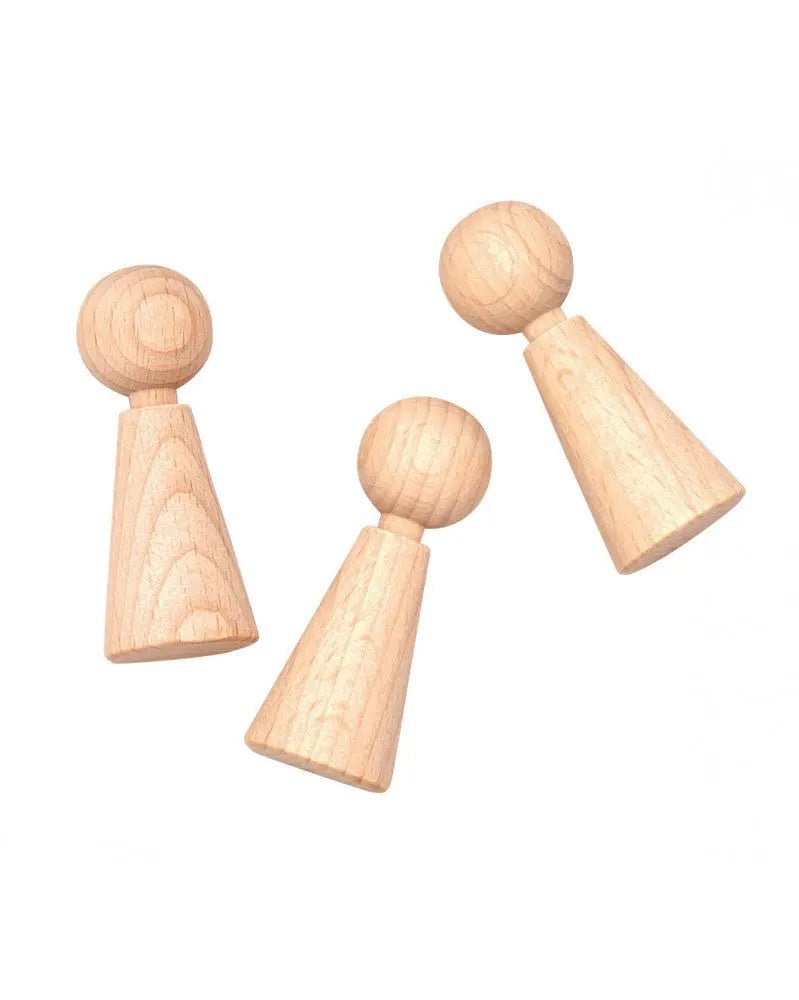 Figur Kegel Buche 23x60mm 3St - Kidis Art