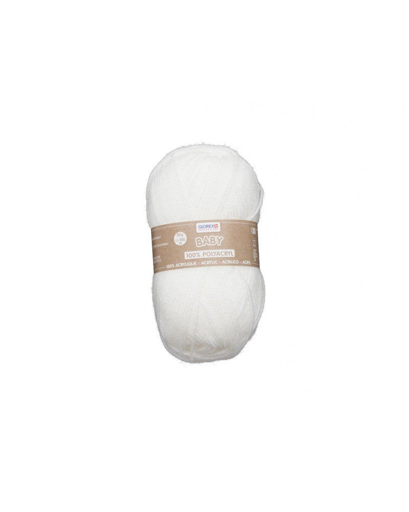 Baby 100% Acryl, 50g weiss