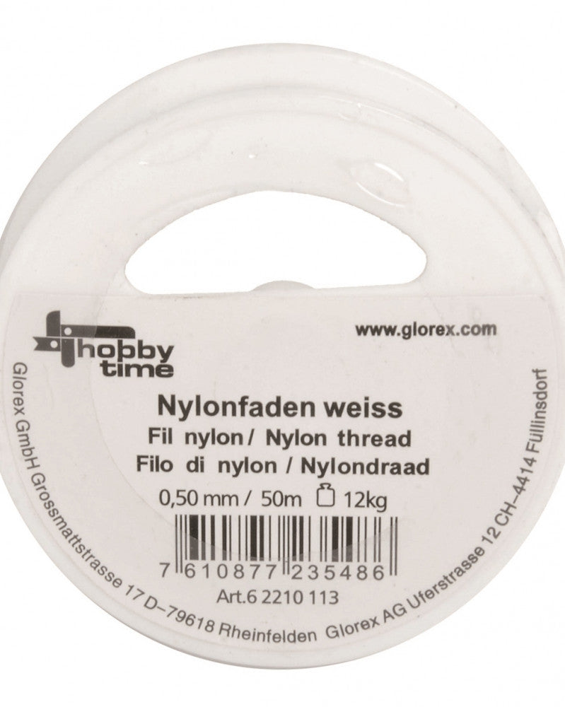 Nylonfaden weiss 0,50mm 50m