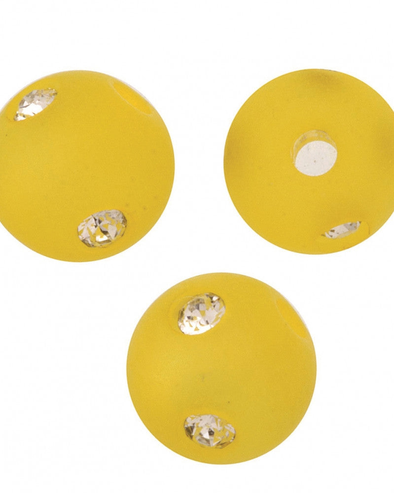 Strassperle 8mm Swarovski gelb matt