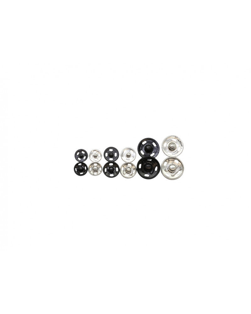 Metall-Druckknöpfe, 18St. 8-15mm, sortiert