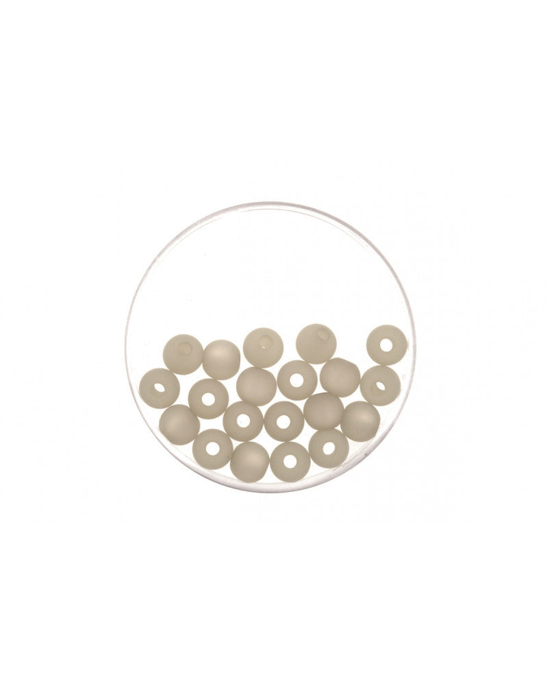 Perle 8mm Polaris matt 15St  hellgrau