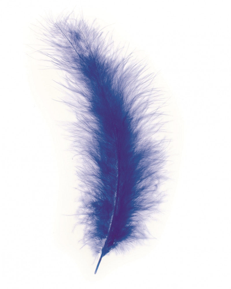 Marabufedern ca. 15St blau