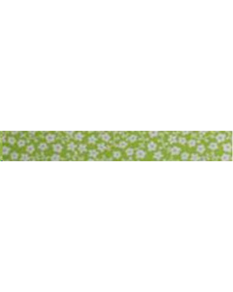 Washi-Tape 15mmx10m grün, mit Blumen