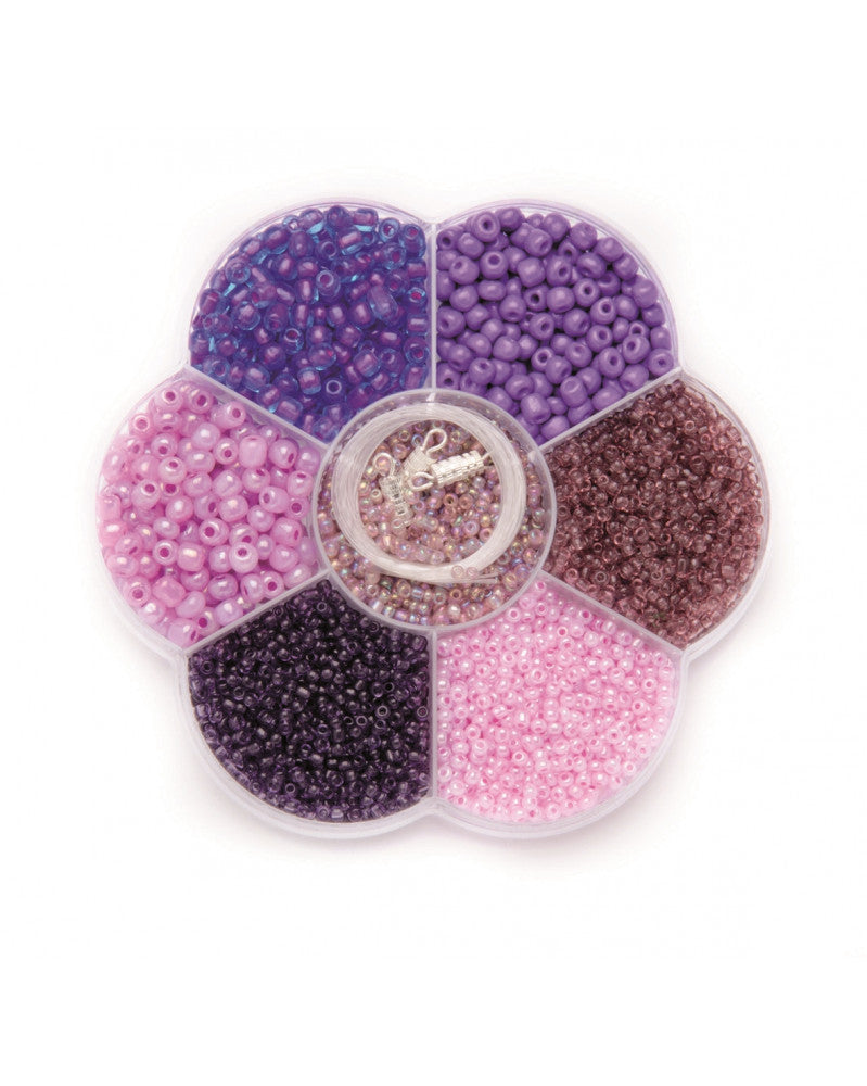 Perlenmix lila