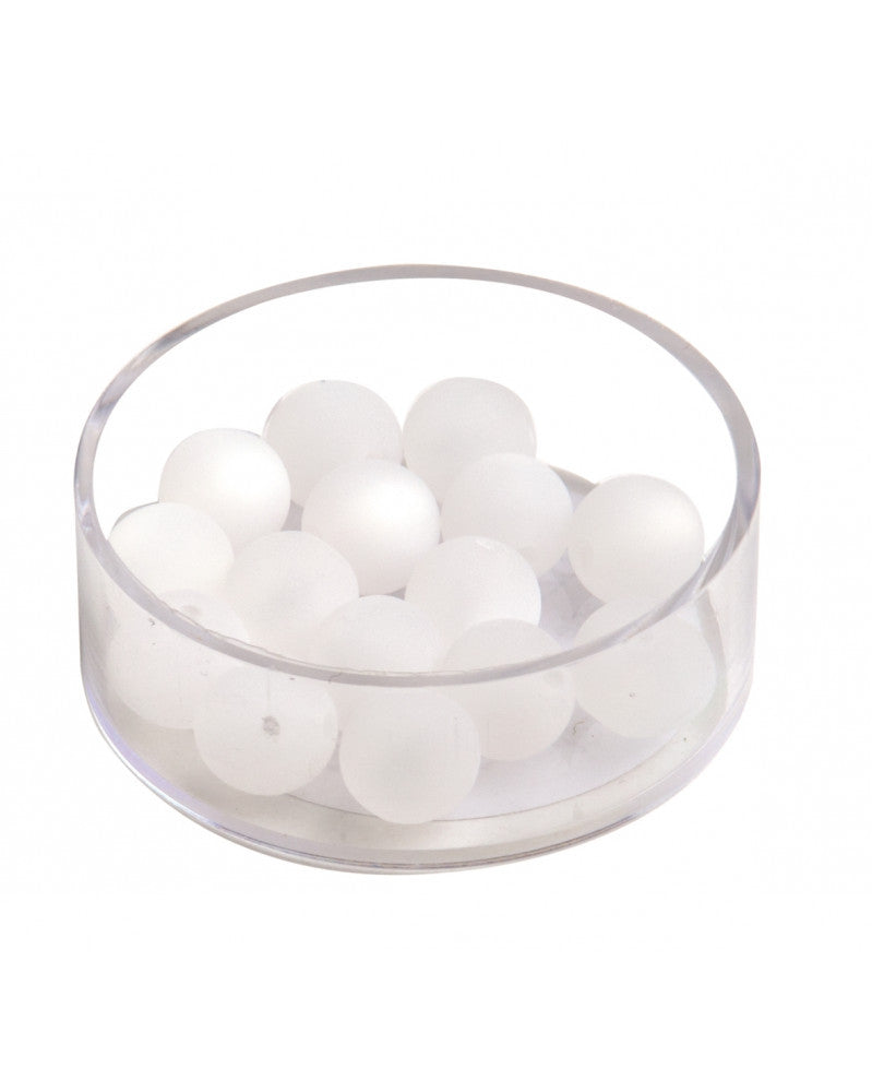 Perle 8mm Polaris matt 15St weiss
