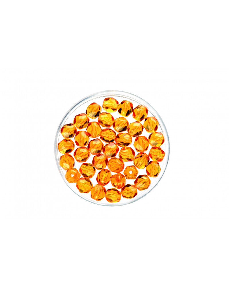 Glasschliffperlen 6mm 50St topas