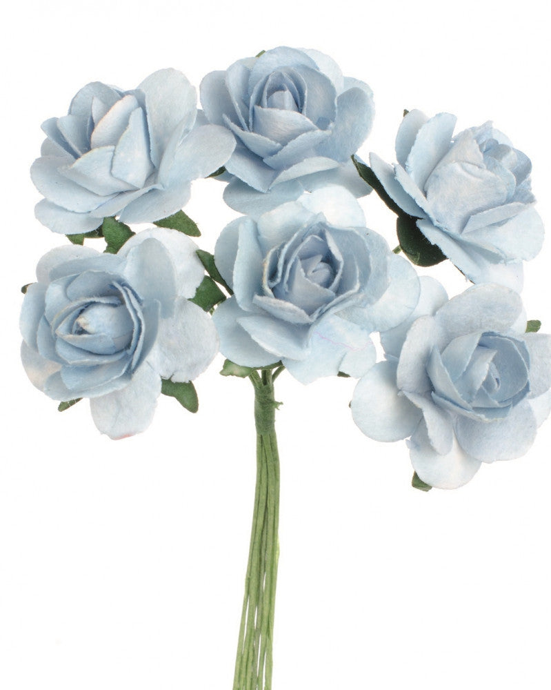 Röschen 6 Blüten blau