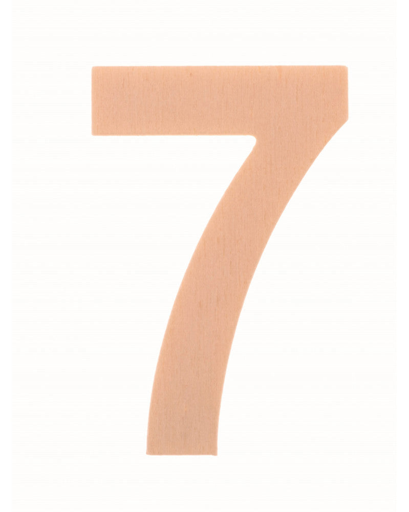 Zahl "7" 6cm Pappel FSC
