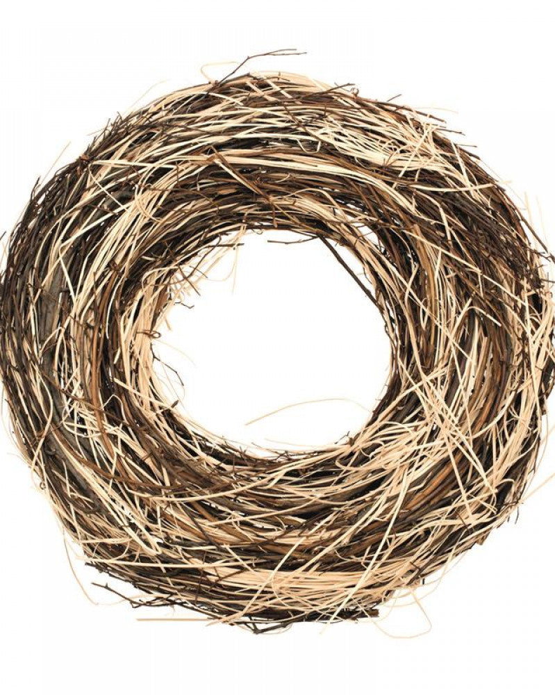 Rattan-Kranz, beige/ braun