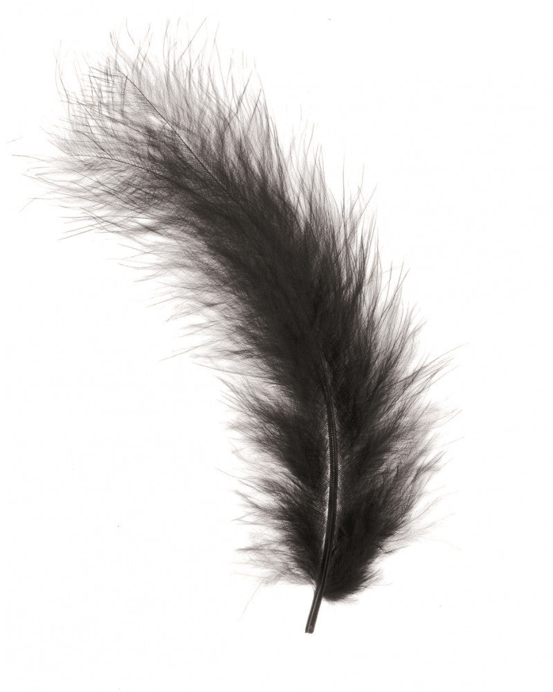 Marabufedern ca. 15St schwarz