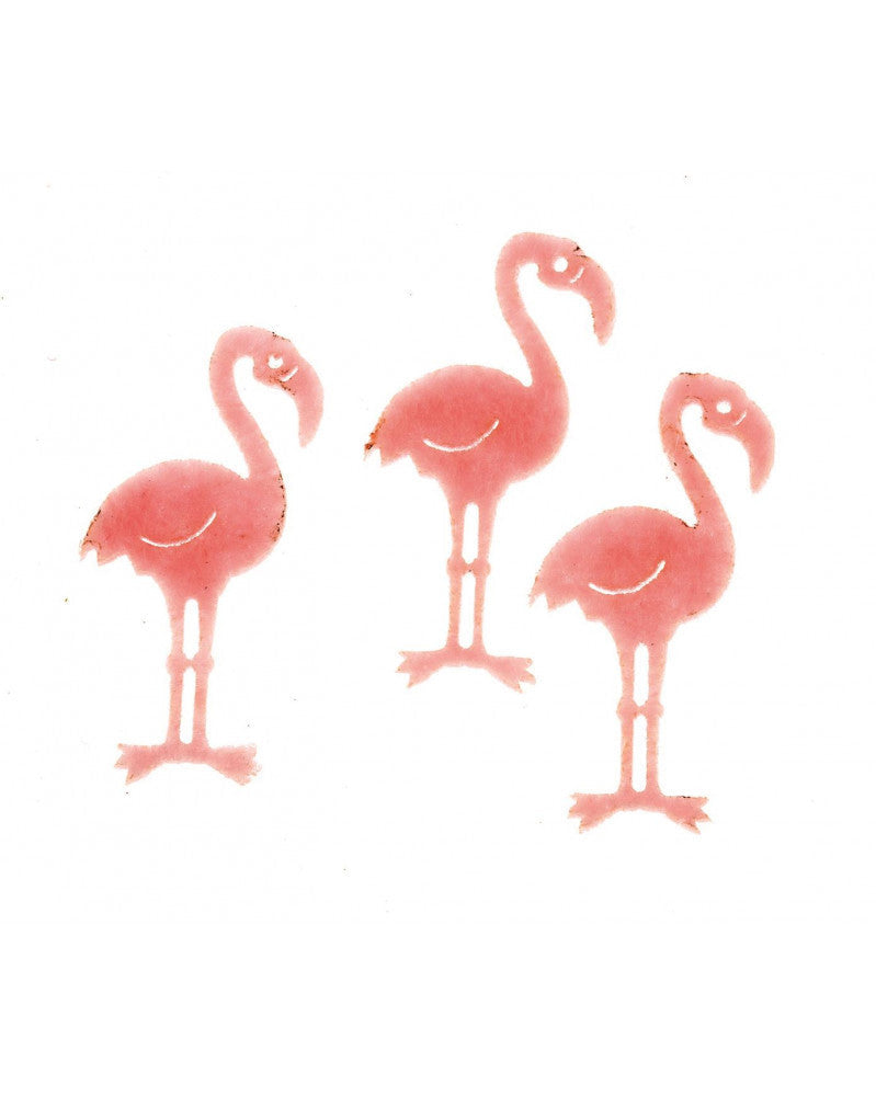 Flamingo aus Filz 12St pink, 45x20mm
