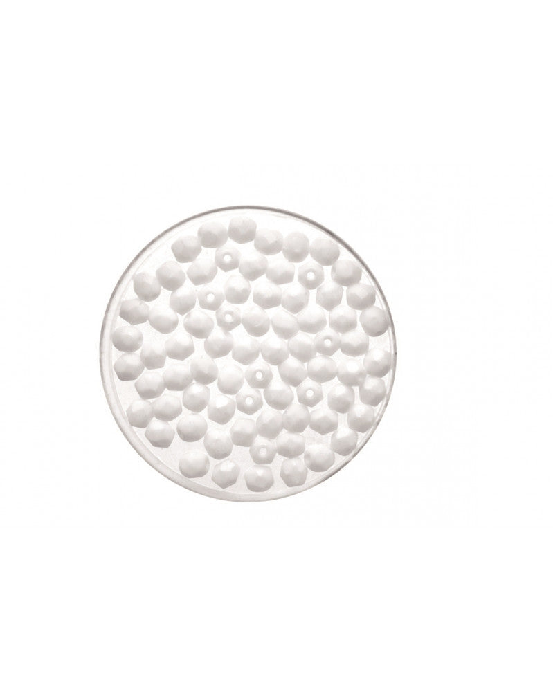Glasschliffperle 6mm 50St weiss