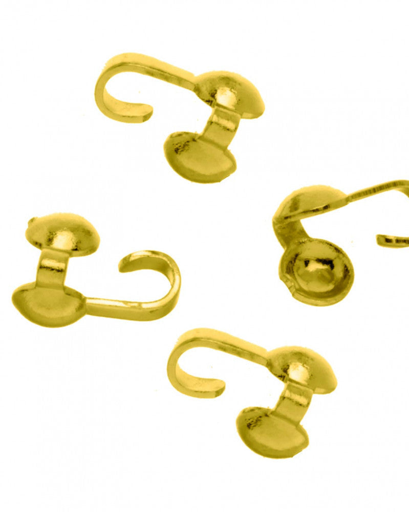Quetschkalotte 4St,3mm goldfarben