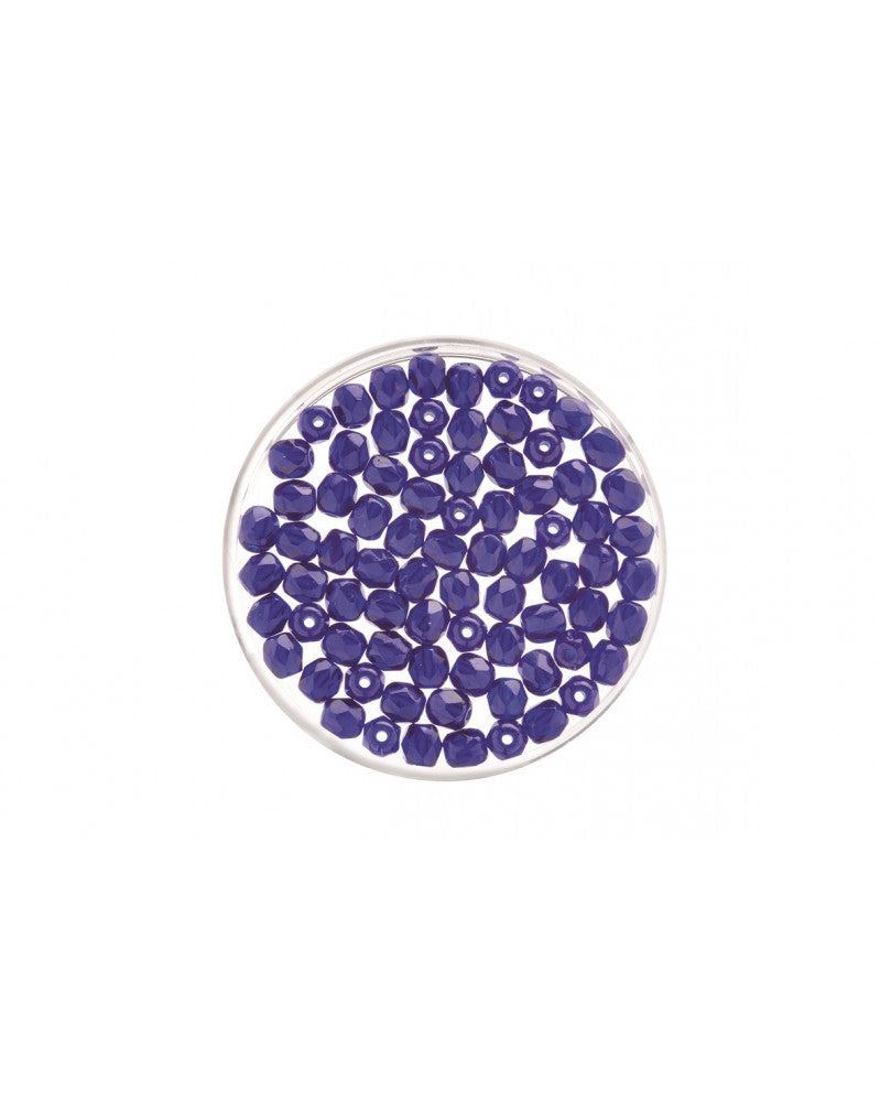 Glasschliffperlen 4mm 100St azurblau