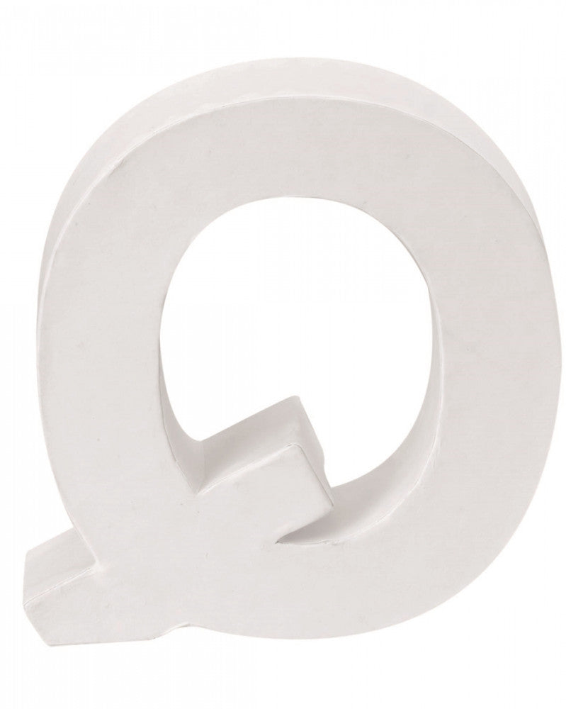 Papp-Buchstabe Q 10x3,5cm FSC Mix