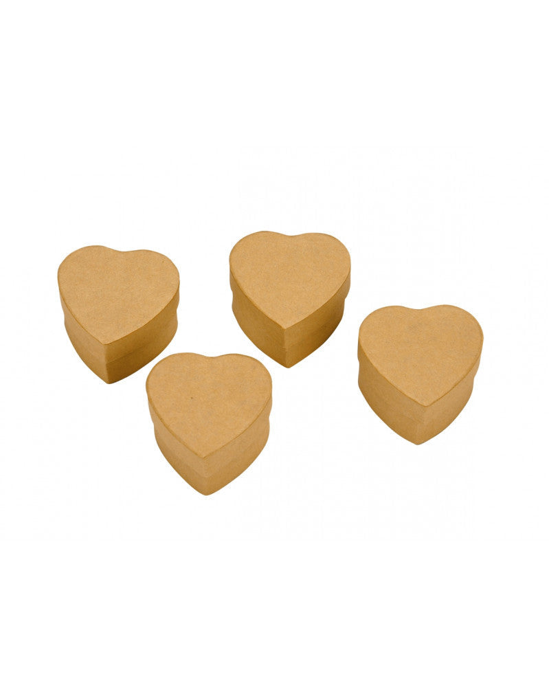 Mini-Boxen-Set aus Pappe 4-tlg herzförmig FSC