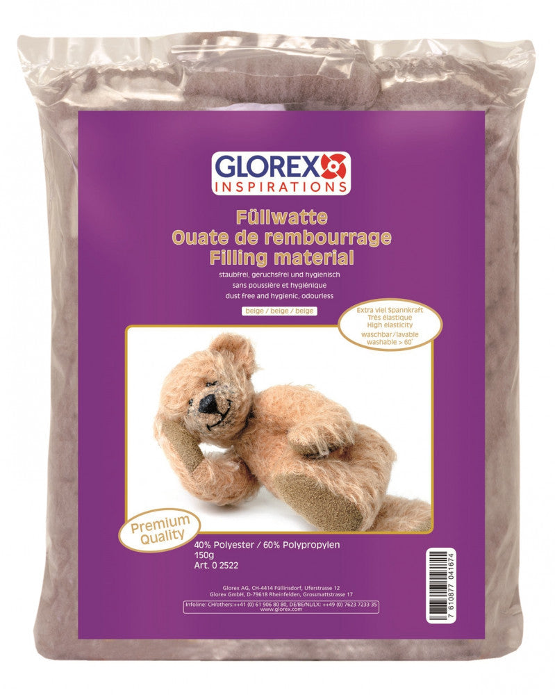 Füllwatte, braun / beige 150g