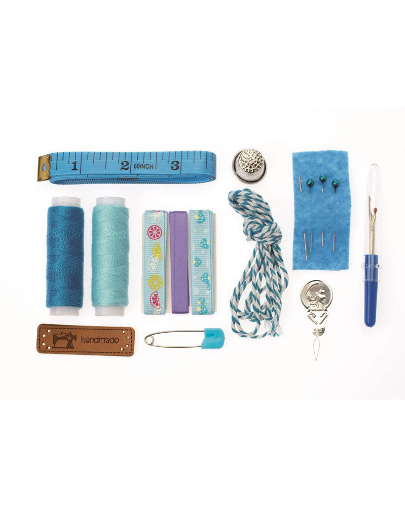 Näh-Set Lili Rose blau, 14-tlg