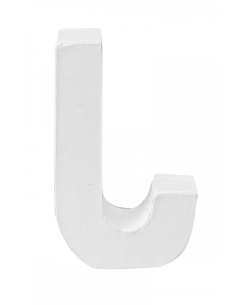 Papp-Buchstabe J 10x3,5cm FSC Mix