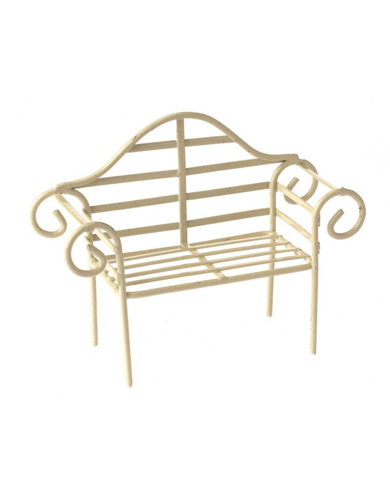 Mini-Gardening Gartenbank creme 10x4x8,5cm