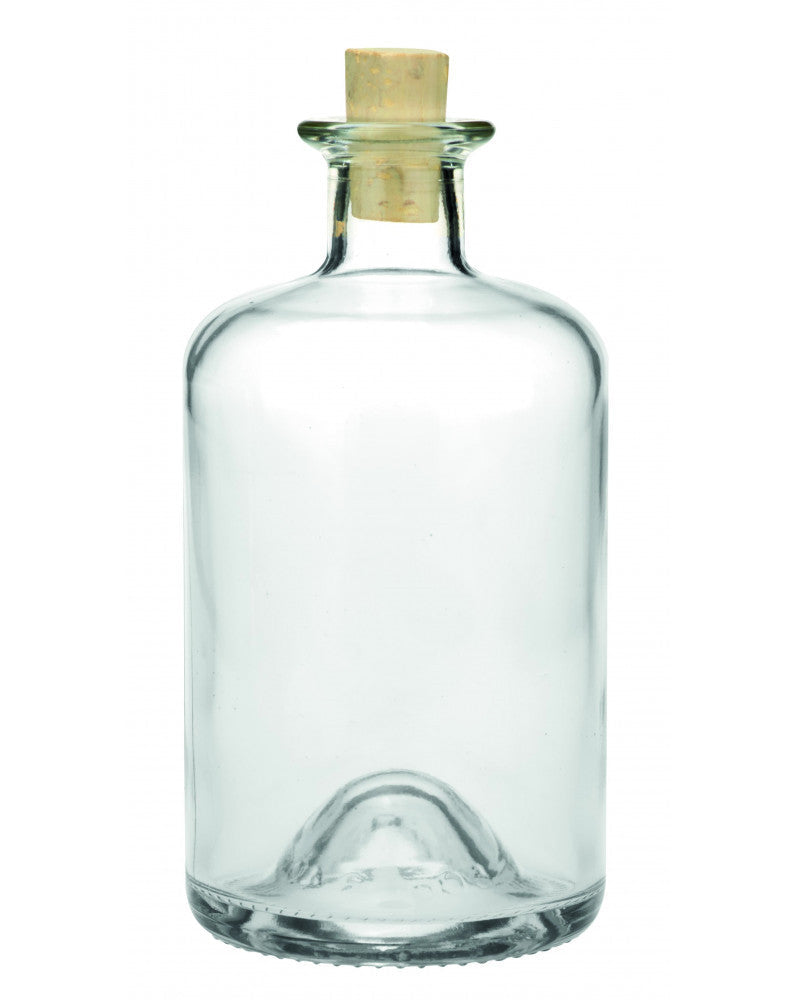Apotheker-Flasche 500ml, 16x8cm, mit Korken