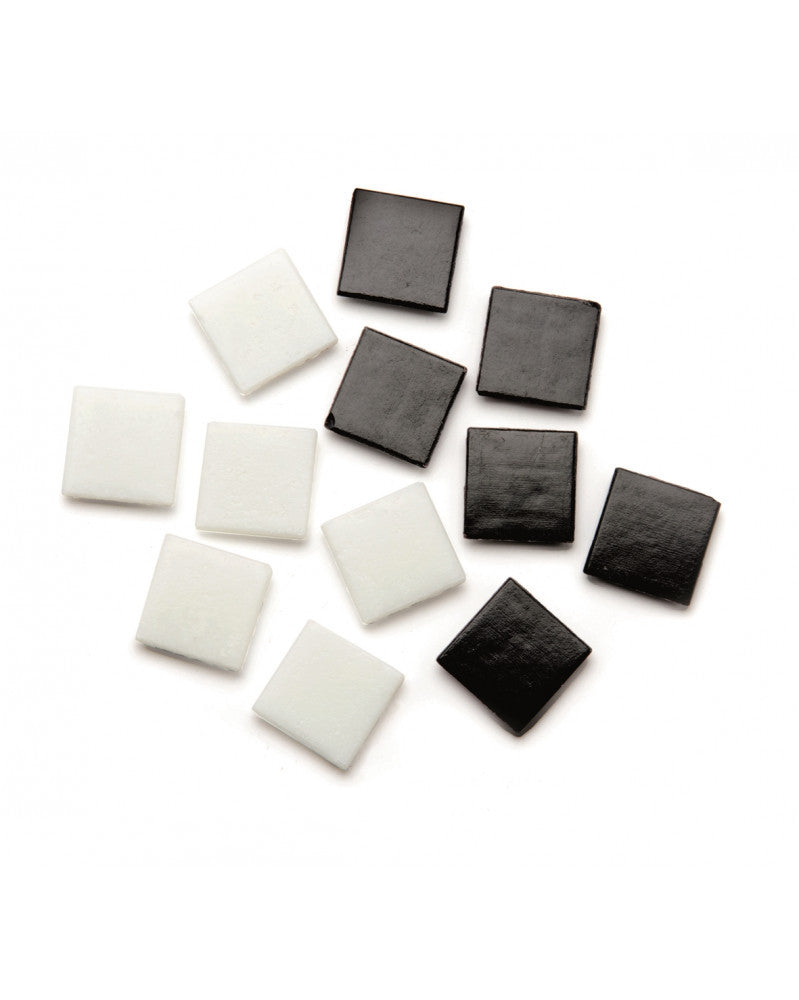 Glas-Mosaik Grosspackung 600g , schwarz / weiss