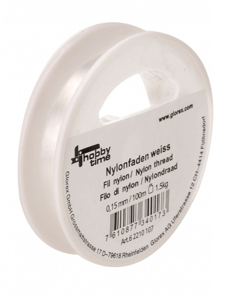 Nylonfaden weiss 0,15mm 100m