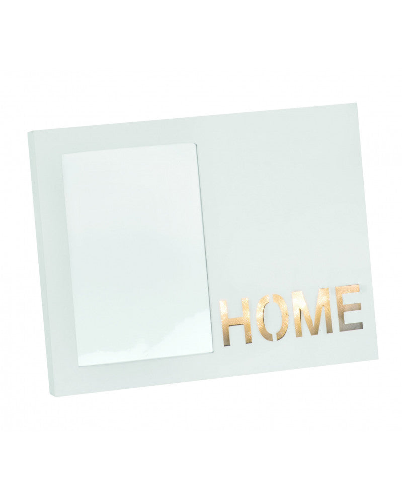Foto-Rahmen HOME 23x18x2cm mit Licht Batt: 3x AAA Pappe