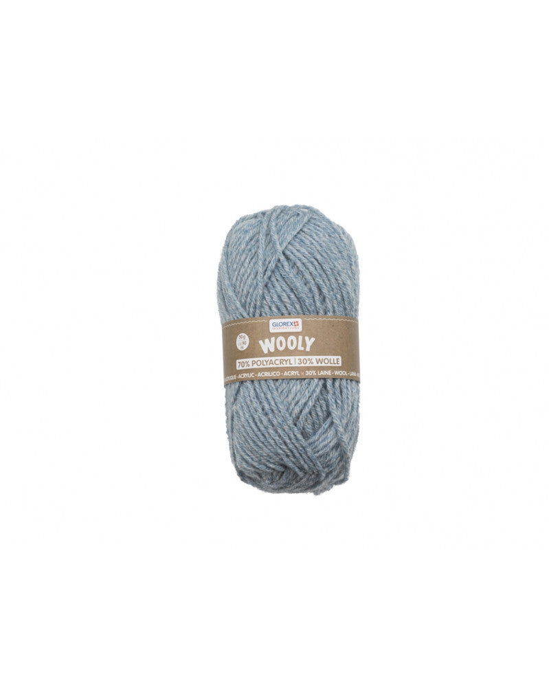 Wooly 70% Acryl/30% Wolle, 50g, hellblau meliert