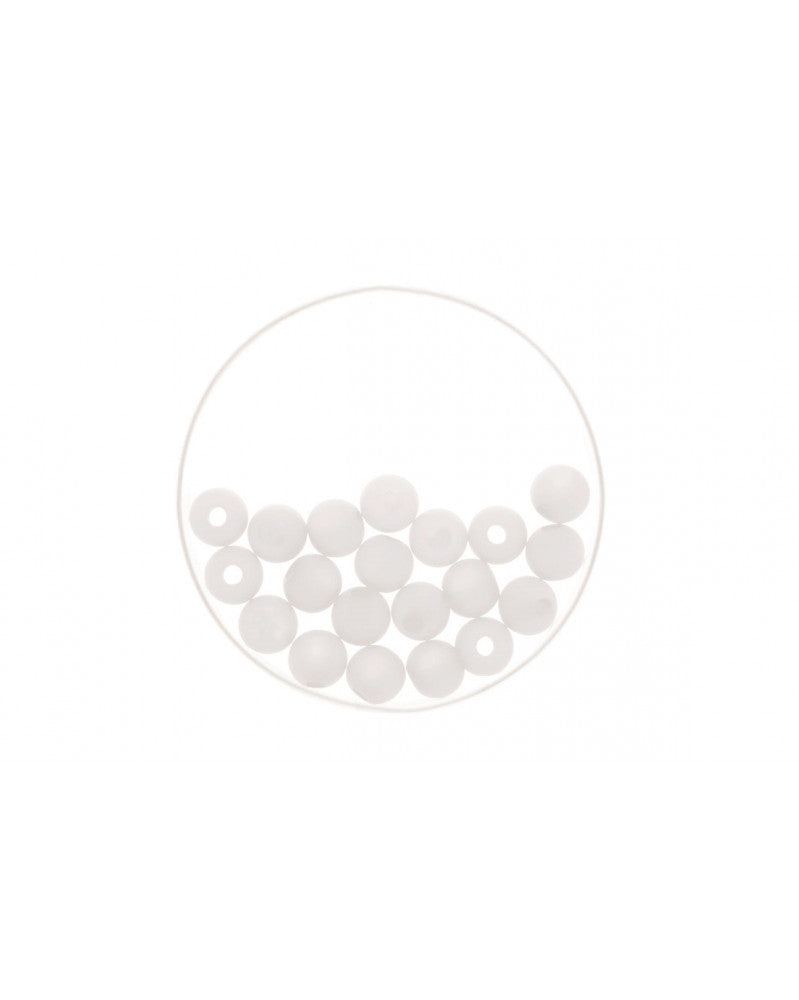 Perle 6mm Polaris matt 20St weiss