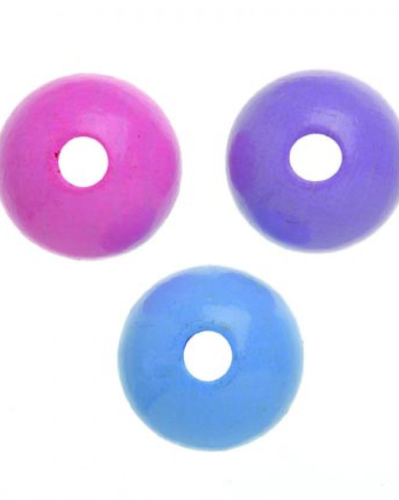 Holzperle 4mm 155St rosa / flieder / h'blau FSC