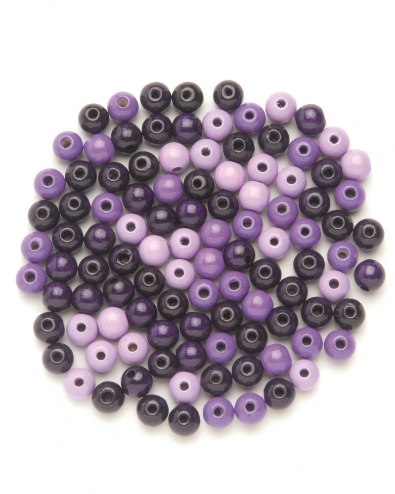 Holzperle 4mm 155St lila-mix