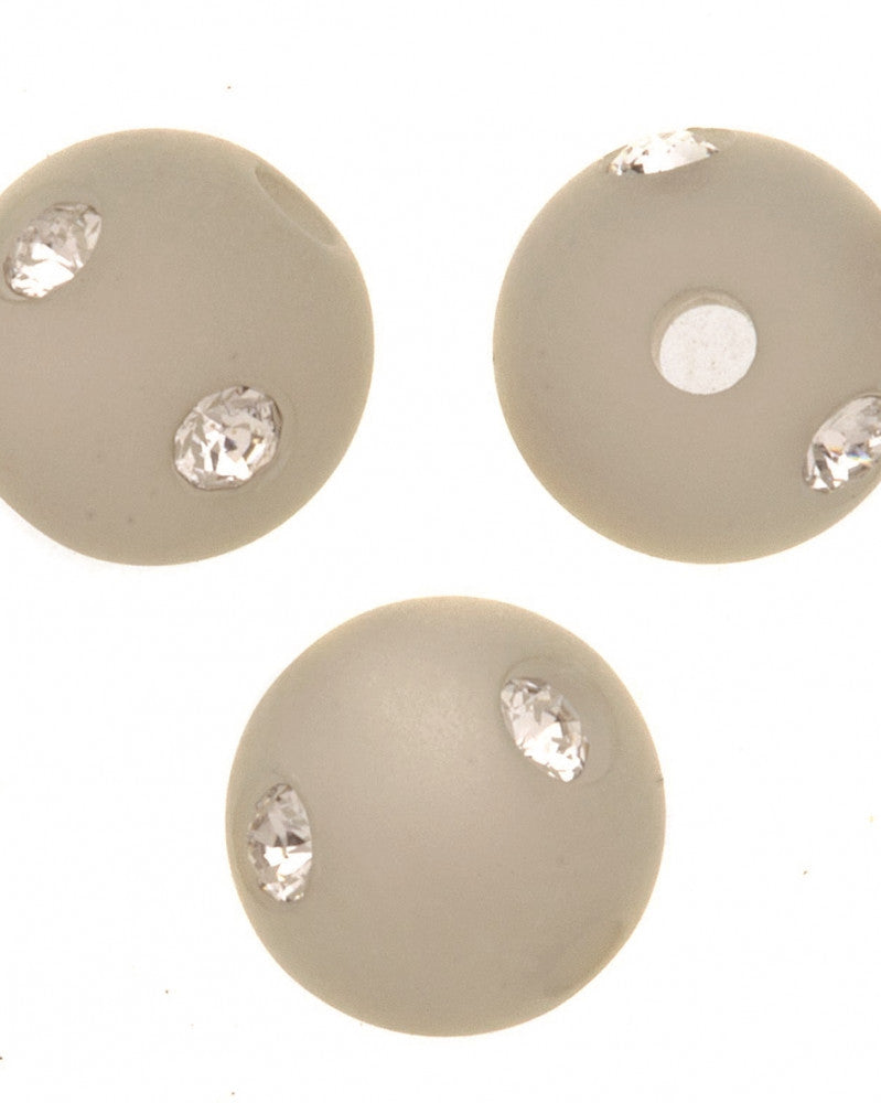 Strassperle 8mm Swarovski hellgrau matt