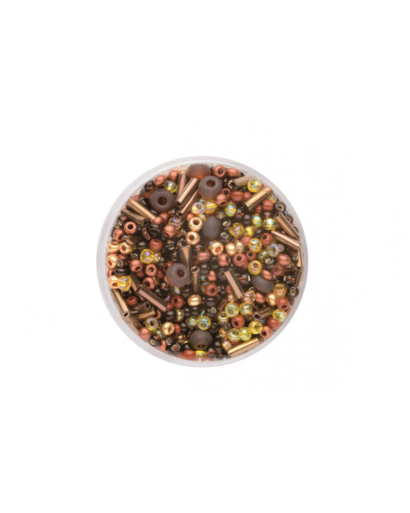 Rocailles Mix dunkelbraun