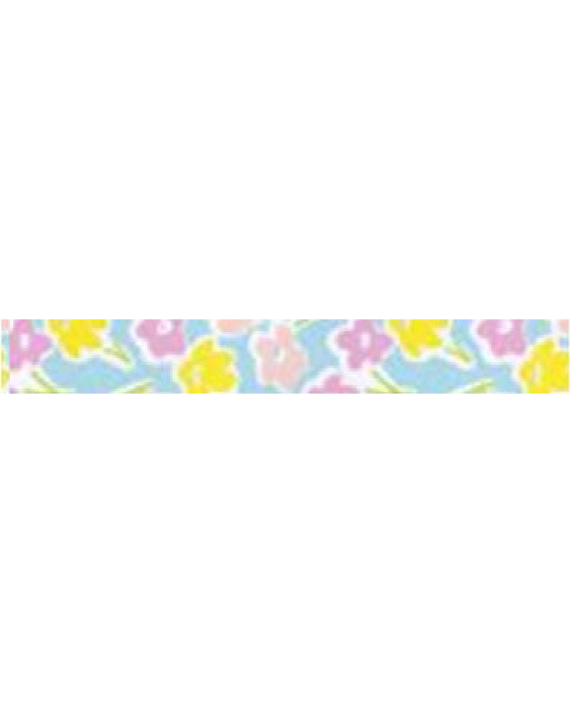 Washi-Tape 15mmx10m hellblau, mit Blumen
