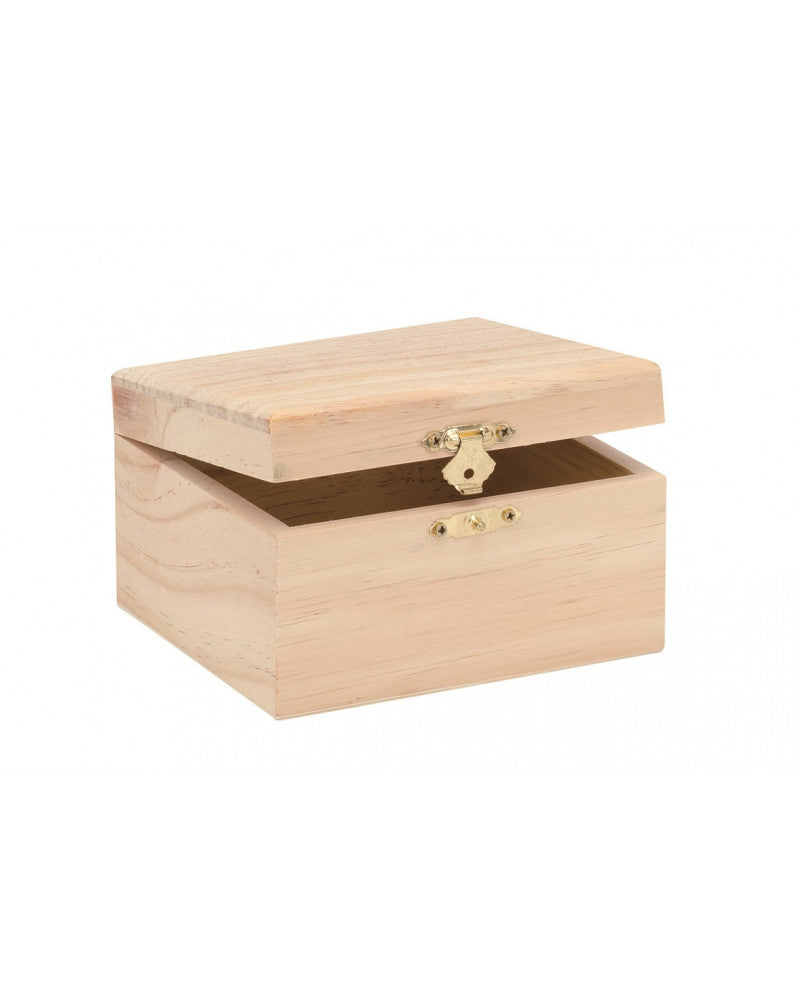 Holzbox recht. 12,5x11,5x7,5cm Glorex