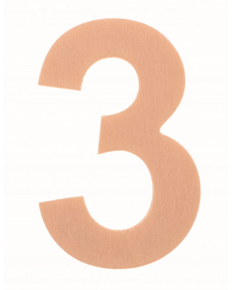 Zahl "3" 6cm Pappel FSC