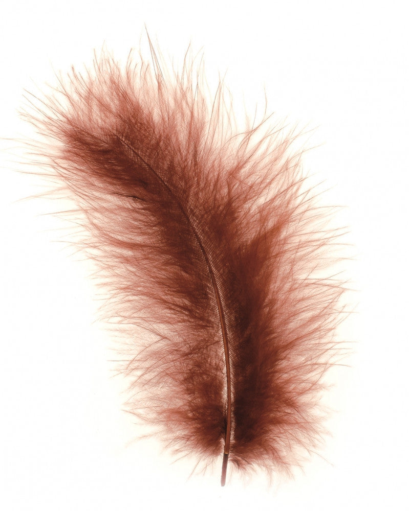 Marabufedern ca. 15St braun