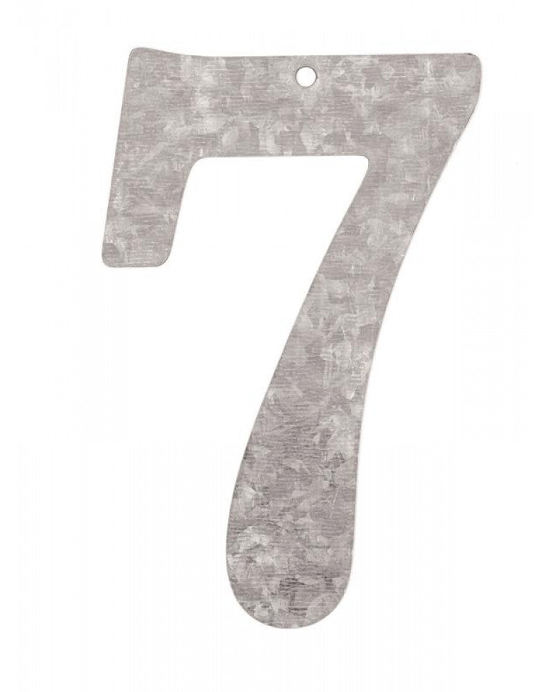 Metall Zahl verzinkt 7 12x0,1cm