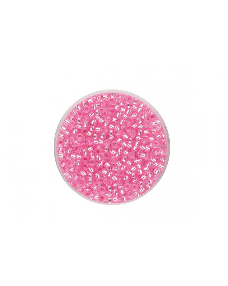 Rocailles Silbereinzug rosa